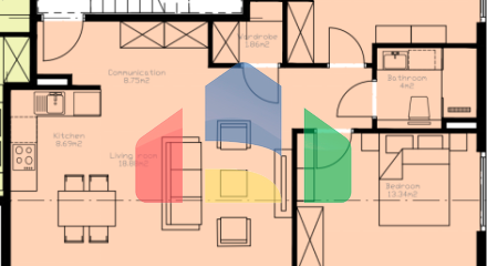 Квартира с 2 спальнями и собственным садом в центре Тивата