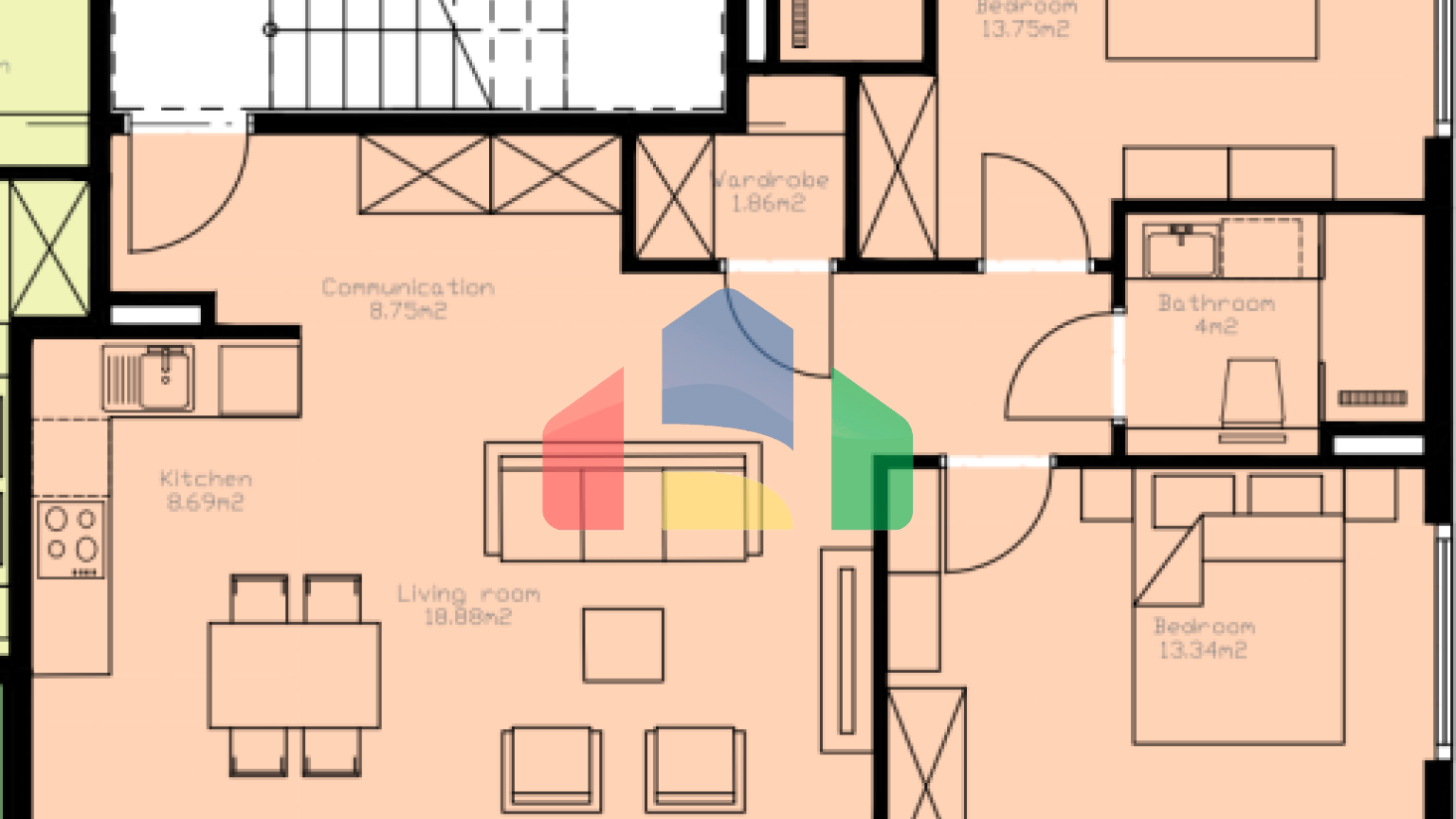 Квартира с 1 спальней в Тивате рядом с парком Жупа
