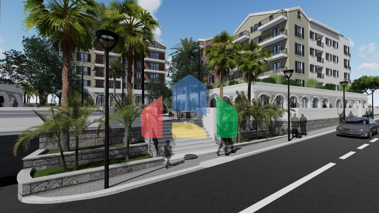 Квартира 1+1 в Тивате в новом ЖК, продажа от застройщика