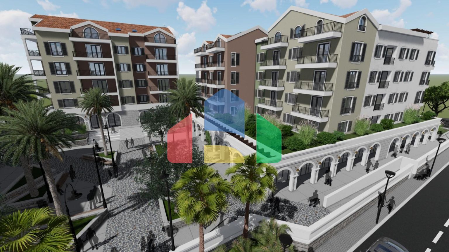 Квартира 1+1 в Тивате в новом ЖК, продажа от застройщика