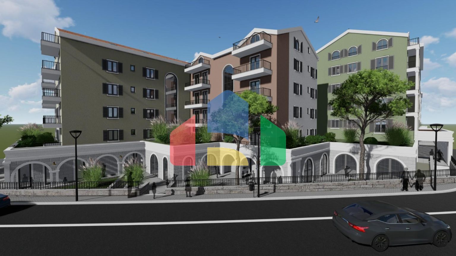 Квартира 1+1 в Тивате в новом ЖК, продажа от застройщика