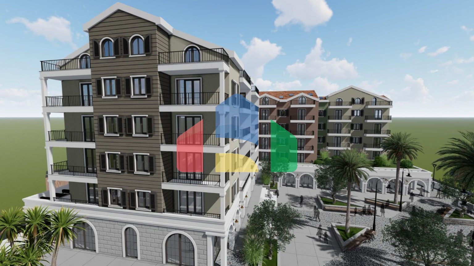 Квартира 1+1 в Тивате в новом ЖК, продажа от застройщика