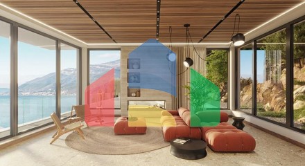 Villa with a unique view of the sea and Porto Montenegro