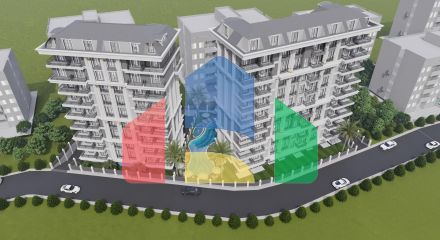 Apartments in a complex, Alanya