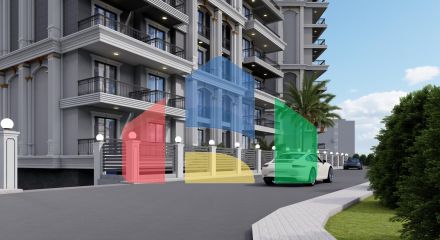 Apartments in a complex, Alanya