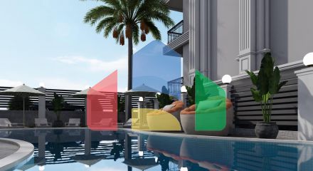Apartments in a complex, Alanya