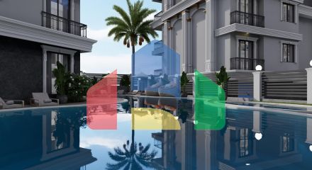 Apartments in a complex, Alanya