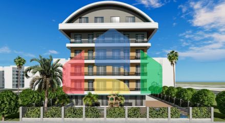 Apartments in a complex, Alanya 300 meters from the sea