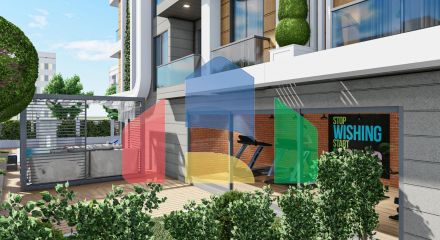 Apartments in a complex, Alanya 300 meters from the sea