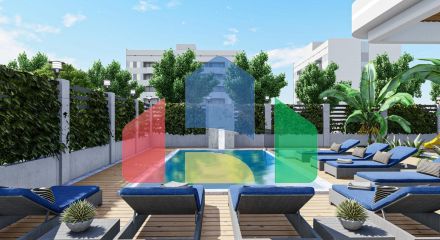 Квартиры в комплексе, Аланья 300 метров от моря