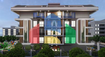 Квартиры в комплексе, Аланья 300 метров от моря