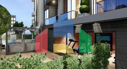 Квартиры в комплексе, Аланья 300 метров от моря