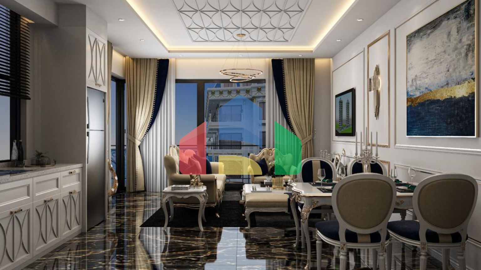 Квартиры в комплексе, Аланья 300 метров от моря