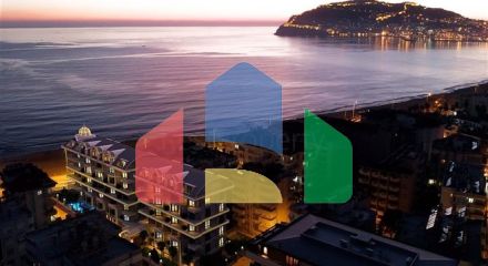 Двокімнатна квартира в центрі Аланії з панорамним видом на море Двокімнатна квартира в центрі Аланії з панорамним видом на море