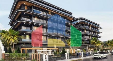 1+1 apartment in a new residential complex in the center of Alanya