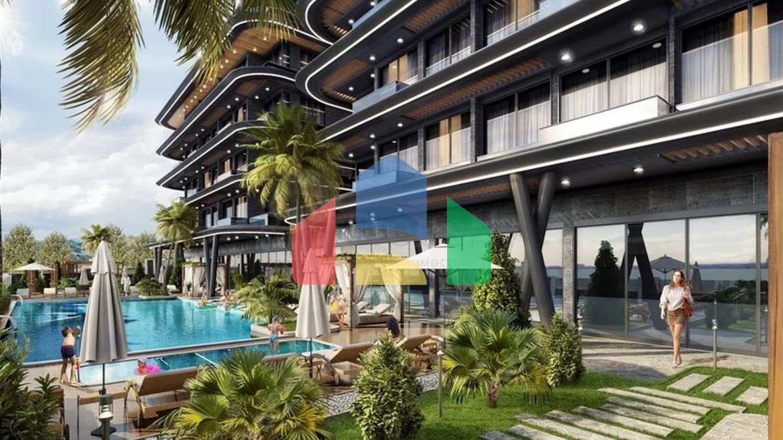 Квартира 1+1 в новом жилом комплексе в центре Алании