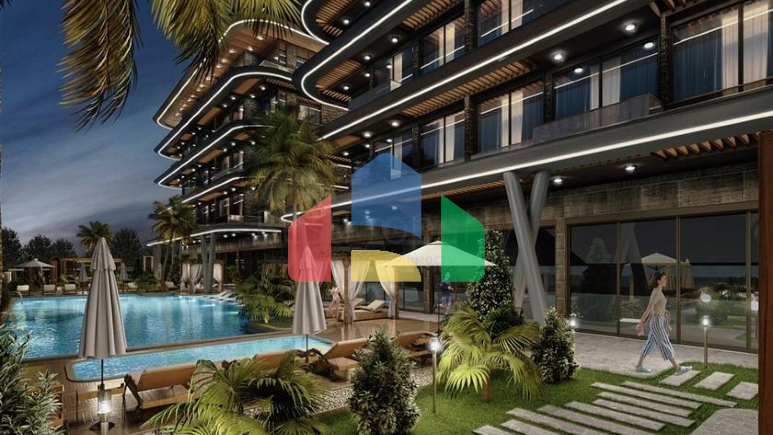 Квартира 1+1 в новом жилом комплексе в центре Алании