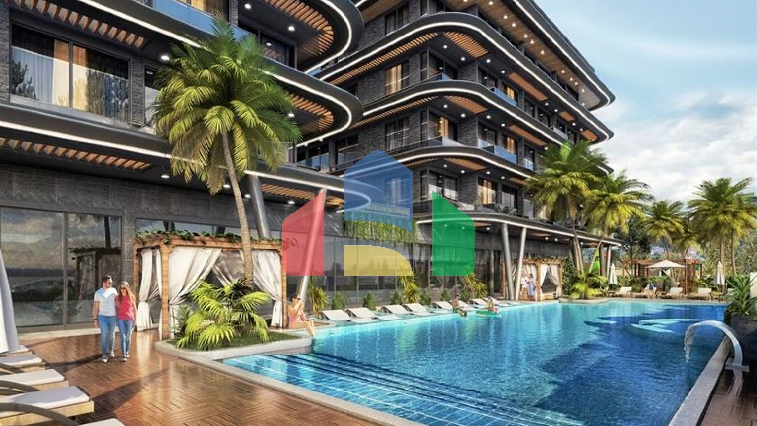 Квартира 1+1 в новом жилом комплексе в центре Алании