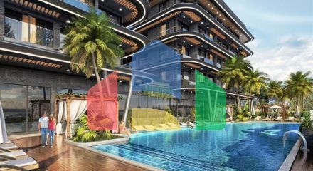 Квартира 1+1 в новом жилом комплексе в центре Алании