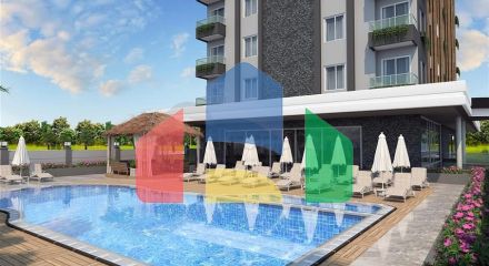 1+1 apartments in a new complex near Cleopatra beach