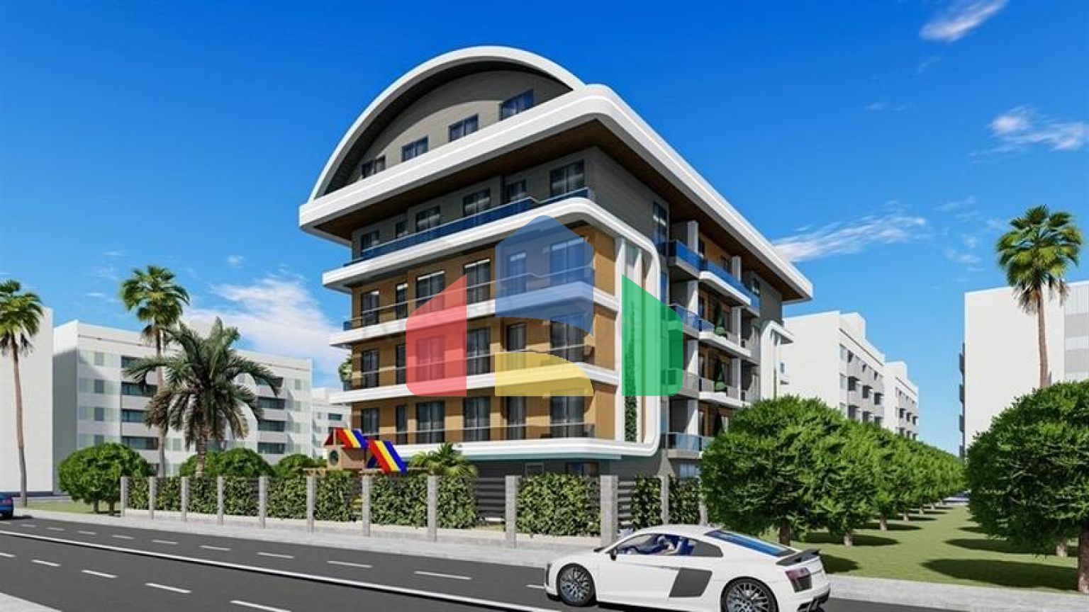 Новый проект в центре Алании в 350 м от моря