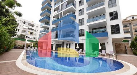Furnished 1+1 apartment in the heart of Alanya