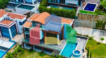 Вилла с видом на Средиземное море и Аланийскую крепость