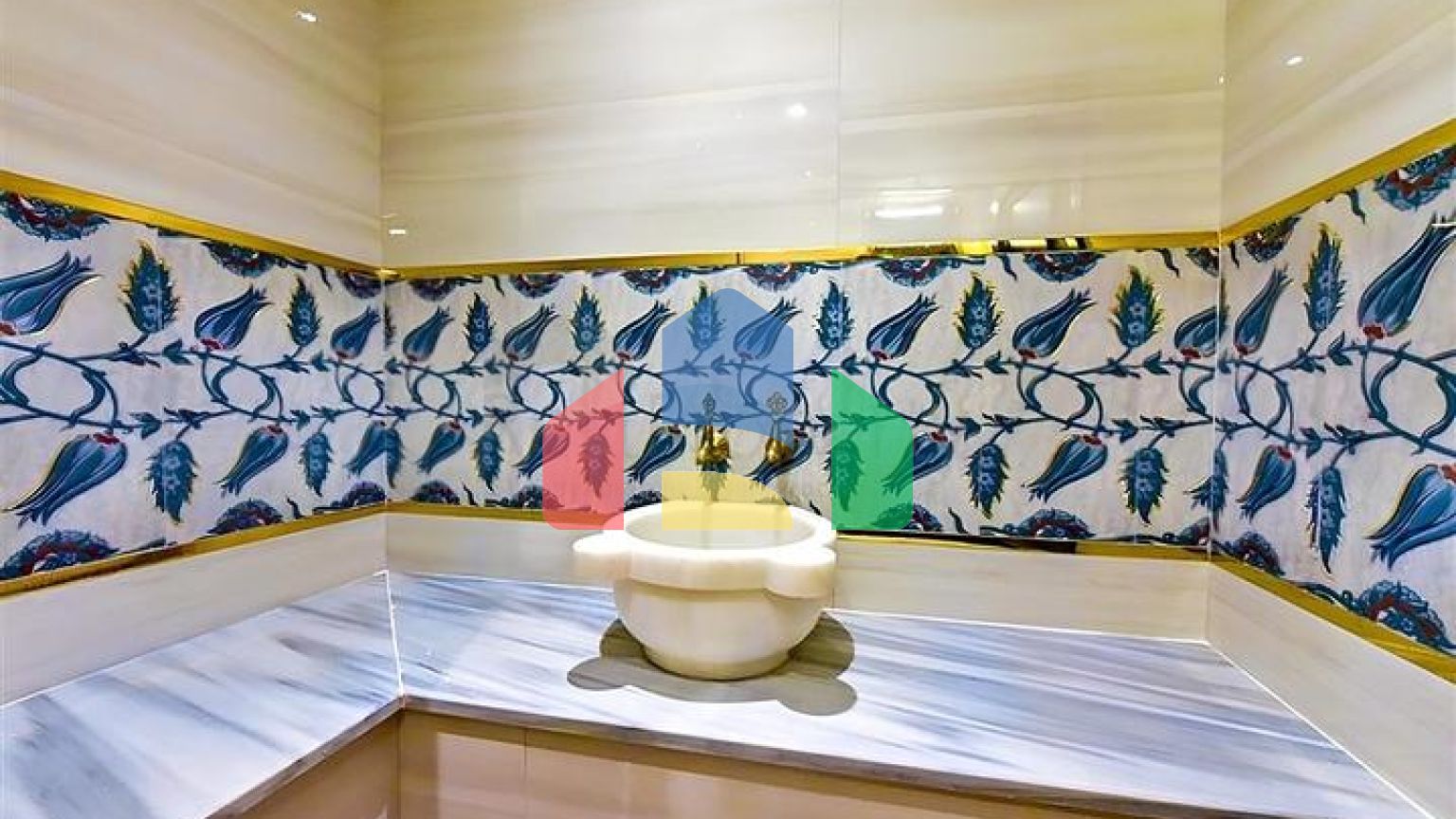 Вилла с видом на Средиземное море и Аланийскую крепость