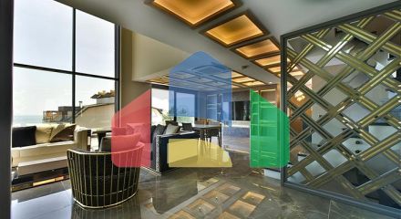 Вилла с видом на Средиземное море и Аланийскую крепость