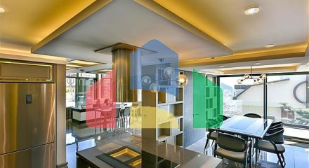 Вилла с видом на Средиземное море и Аланийскую крепость