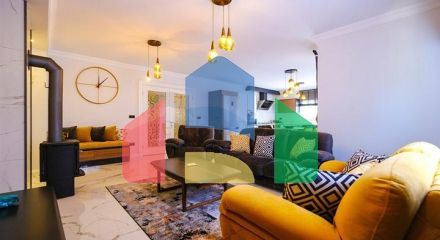 Мебелированная просторная квартира в комплексе с видом на море и горы