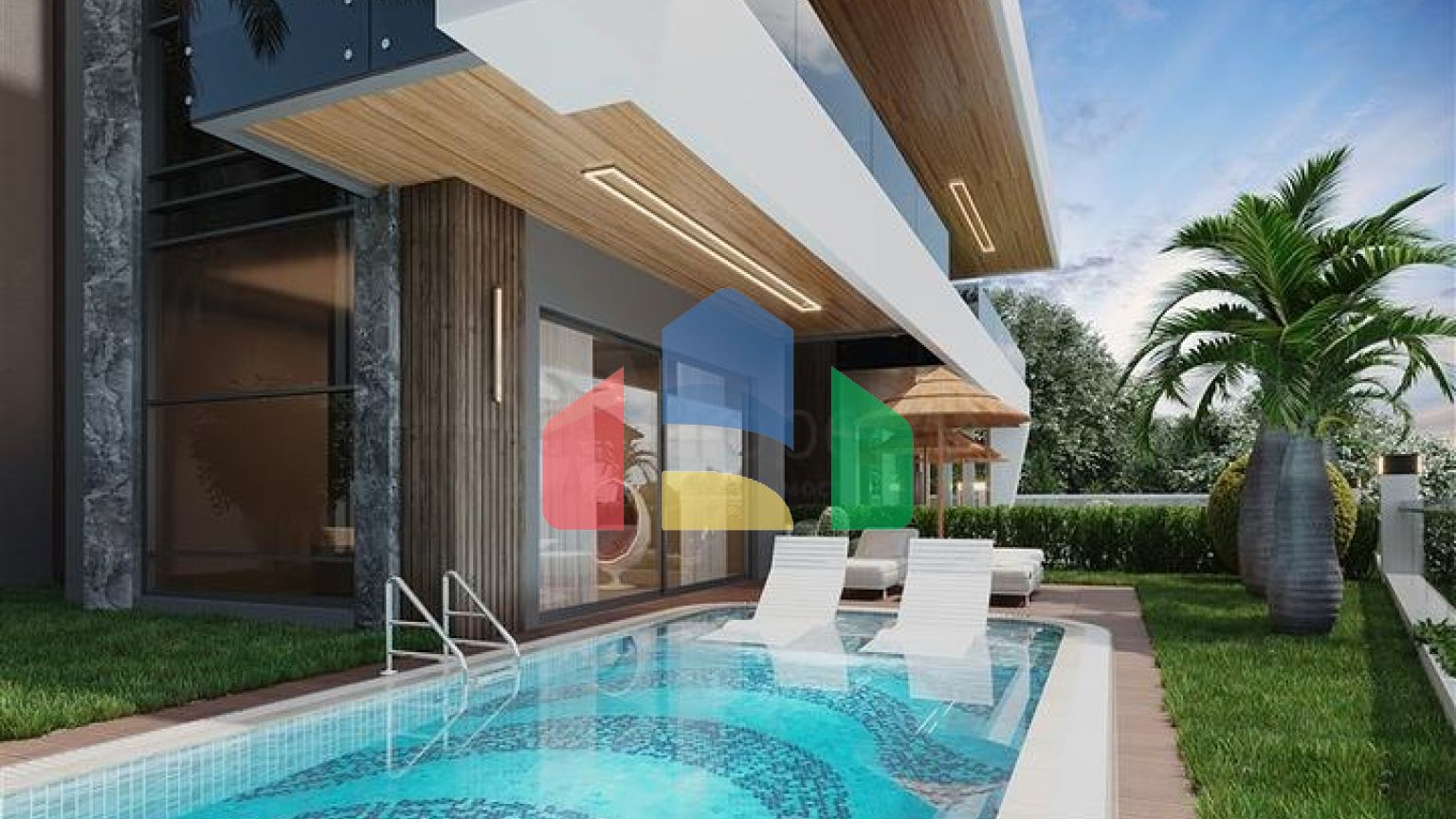 Новий комплекс вілл з панорамним видом на море в районі Тепе