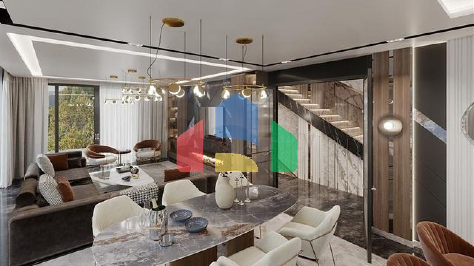 Вілла преміум-класу 4 + 1 в центрі Аланії