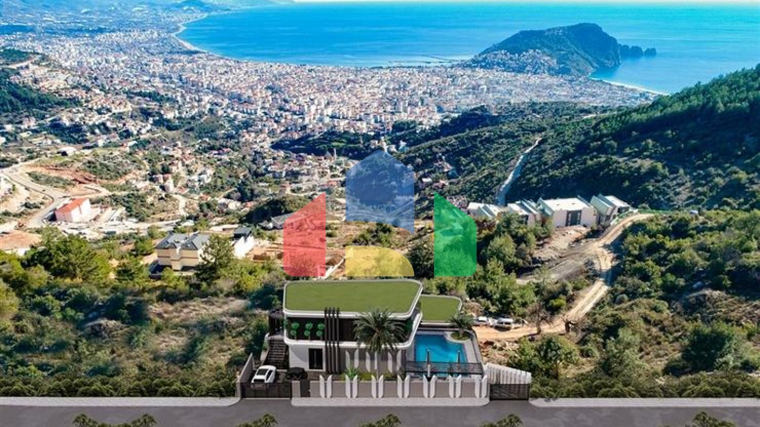 Вілла преміум-класу 4 + 1 в центрі Аланії