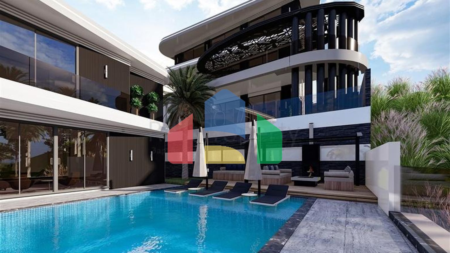 Вілла преміум-класу 4 + 1 в центрі Аланії