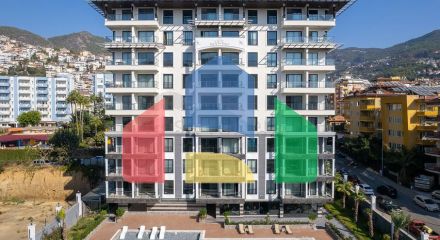 Квартира 3+1  в новом комплексе в районе пляжа Клеопатра