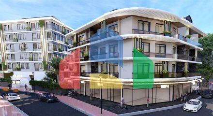 1+1 apartment in a new complex in the center of Alanya