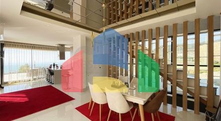 Двухуровневая вилла с бассейном с открытым видом на море