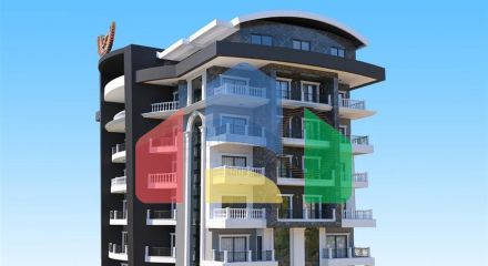 One-bedroom apartment in a new Alanya complex