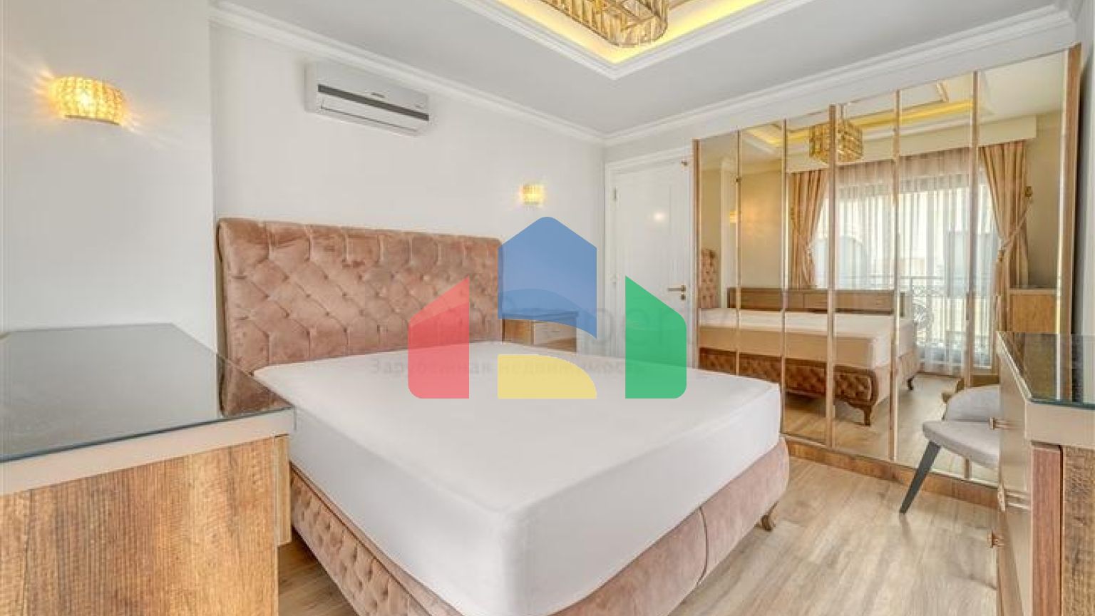 Просторная квартира с видом на море в одном из самых лучших комплексах Аланьи