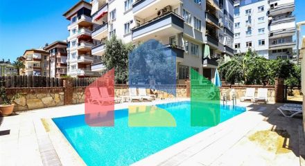 3+2 floor plan apartment in the central area of Alanya