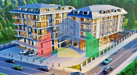 We offer you a project of a complex with infrastructure in the center of Alanya