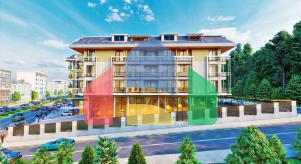 We offer you a project of a complex with infrastructure in the center of Alanya