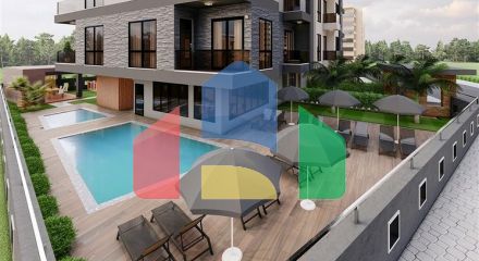 2+1 penthouse with sea view in the center of Alanya