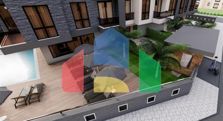 2+1 penthouse with sea view in the center of Alanya