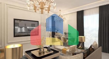 2+1 penthouse with sea view in the center of Alanya