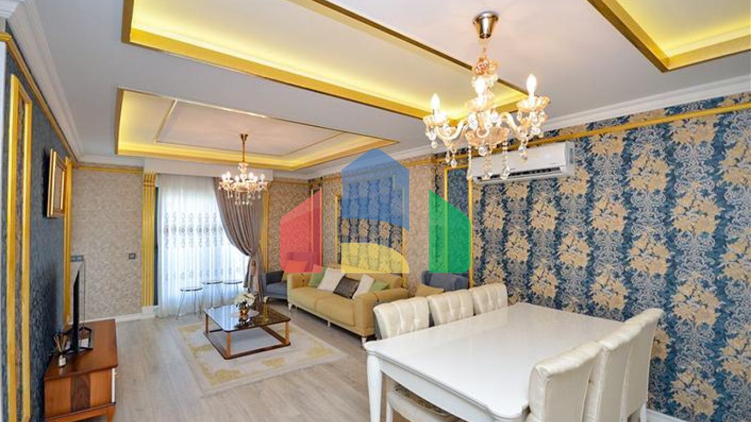 Розкішна квартира 2 + 1 з видом на море в елітному комплексі Аланії