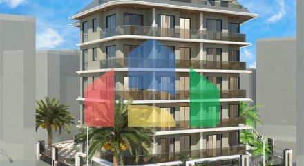 1+1 apartment in the center of Alanya at a distance of 200 meters from the sea