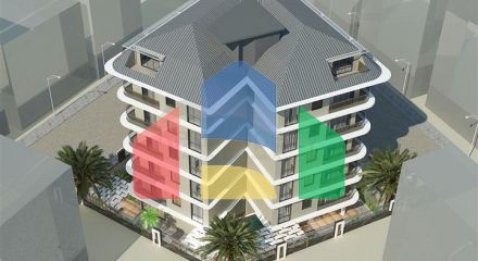 1+1 apartment in the center of Alanya at a distance of 200 meters from the sea