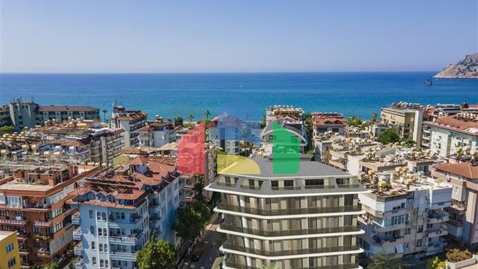 Квартира 1+1 в центре Алании на расстоянии 200 метров до моря